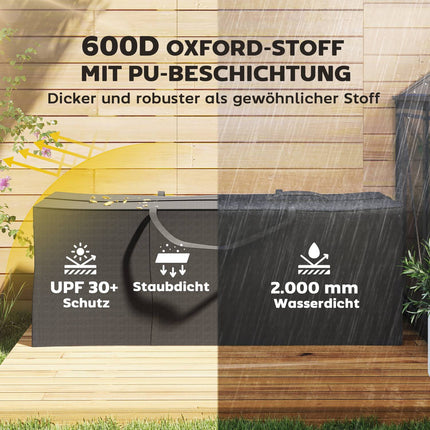 Waterproof storage bag for garden cushions, 200 x 60 x 75 cm