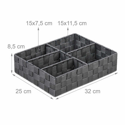 Úložný koš s 5 přihrádkami