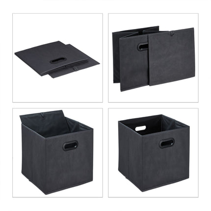 Úložný box antracitový, sada 4 ks