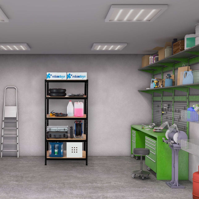 Úložný regál, 180x90x60, černá