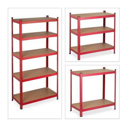Úložný regál, červená
