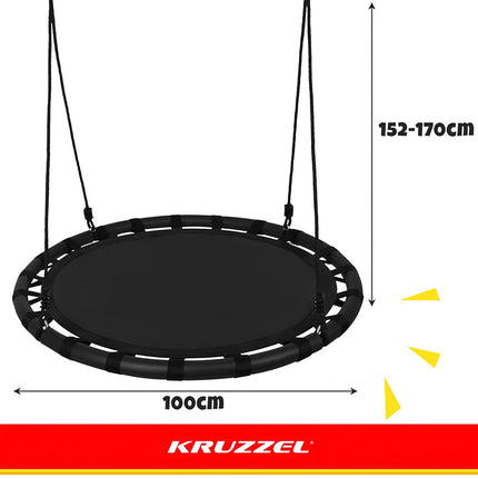 Houpačka čapí hnízdo 100 cm, černá