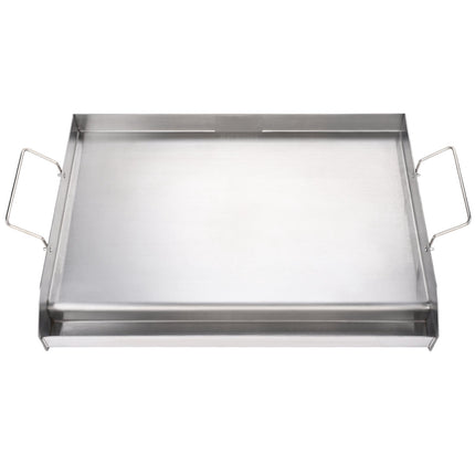 Stove Top Griddle Pan, 23.5x16in Stainless Steel, Grease Groove