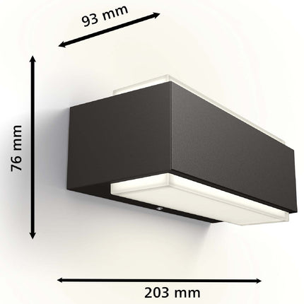 Nástěnné svítidlo Stratosphere, ultra úsporné LED 3.8W 800lm, antracitová