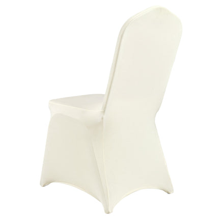 Stretch Spandex Folding Chair Covers, 50-Pack Ivory