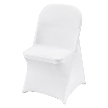 Stretch Spandex Folding Chair Covers, Washable, 12 Pack White