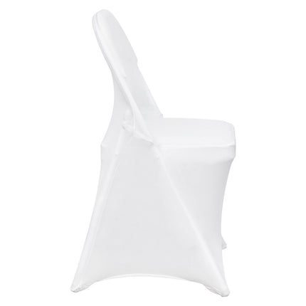 Stretch Spandex Folding Chair Covers, Washable, 12 Pack White