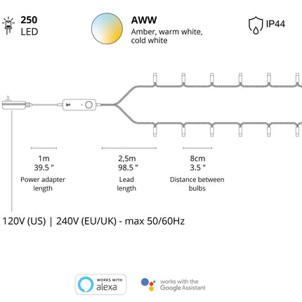 Světelný řetěz 250 AWW LED Gen.II Gold Edition