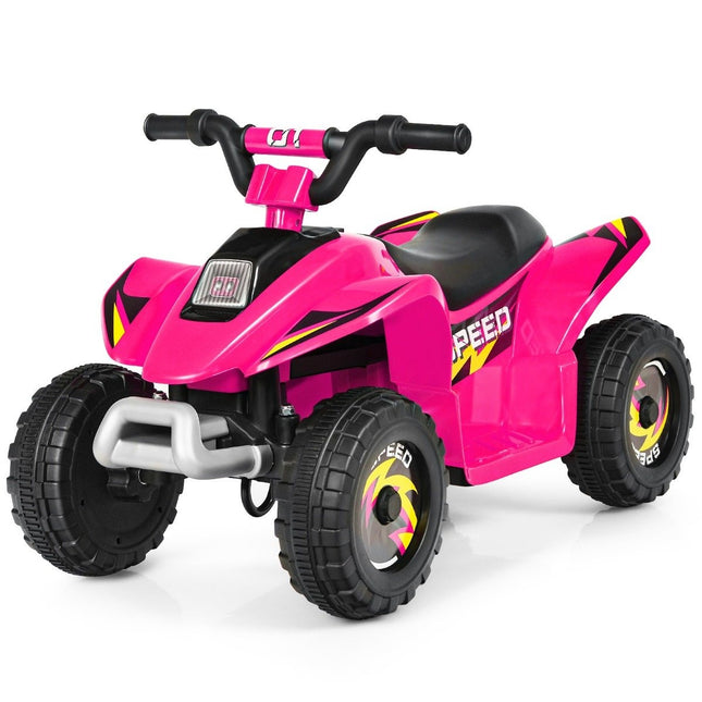 Elektrická čtyřkolka Mini 6V na baterie, 2.8-4.6km/h, růžová