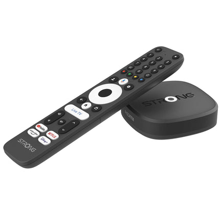 Strong Google TV Box 4K with Wi-Fi 6 and Dolby Vision, 64 GB, LAN, Black