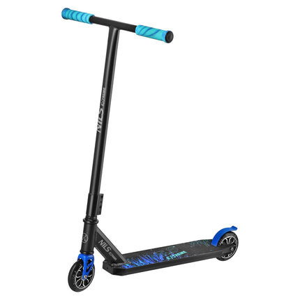 Freestyle koloběžka, PU kolečka 110mm, ABEC-7, grafika modrý lev