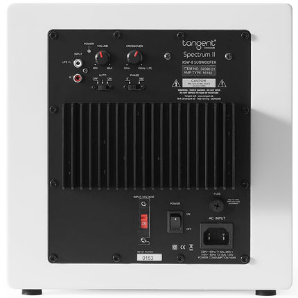 Subwoofer, 8", bílá, vysoký zvukový výkon