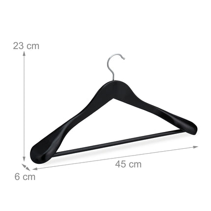 Suit Hangers with Wide Shoulder Support, Set of 8