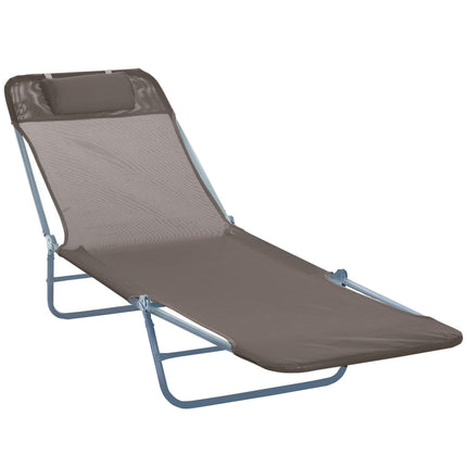 Outdoor sun lounger, brown – Garden and terrace relaxation