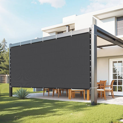 Sun Shade Cloth 10 x 12 Ft, 90% Block, HDPE, Black