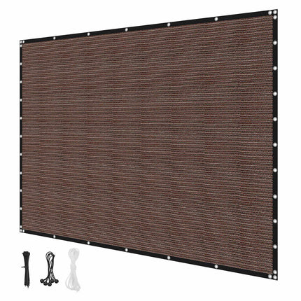 Sun Shade Cloth 10 x 12 ft, 90% Block, HDPE, Brown