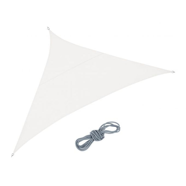 Sun sail polyester triangular cream colored