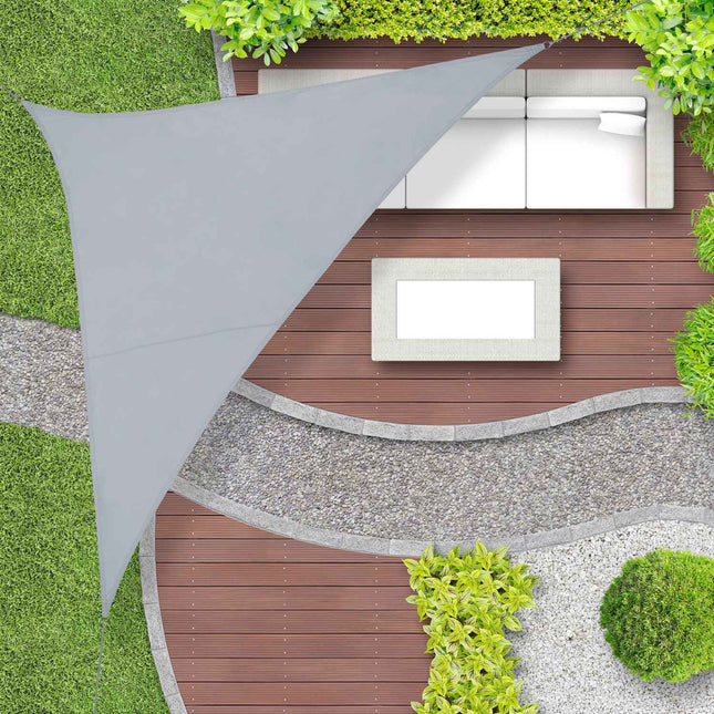 Sun sail polyester triangular light grey