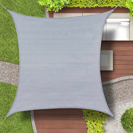 Stínící plachta polyetylenová čtvercová, světle šedá