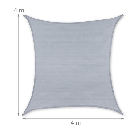 Stínící plachta polyetylenová čtvercová, světle šedá