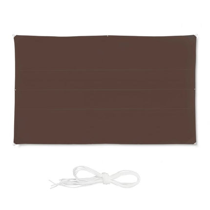 Stínící plachta obdélníková, hnědá