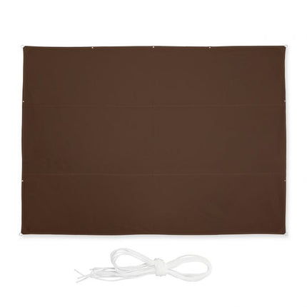 Stínící plachta obdélníková, hnědá