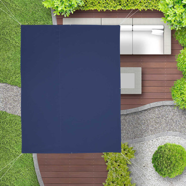 Sun sail rectangular dark blue