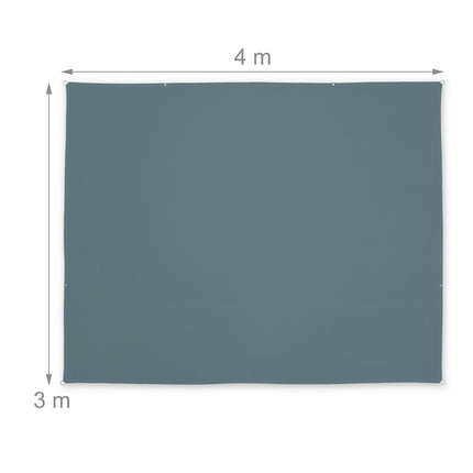 Sun sail rectangular grey