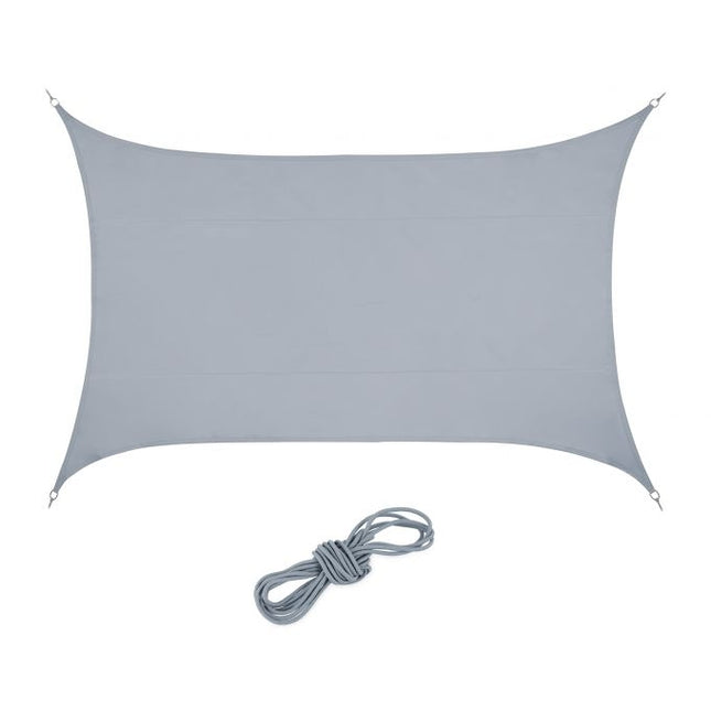 Sun sail rectangular light grey