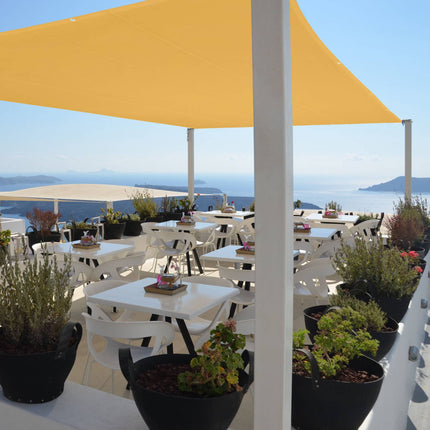 Stínící plachta obdélníková, žlutá