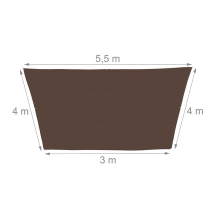 Sun sail trapezoidal brown