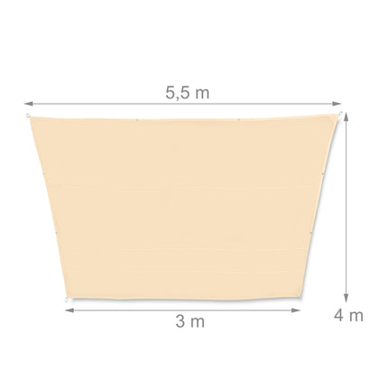 Sun sail trapezoidal brown