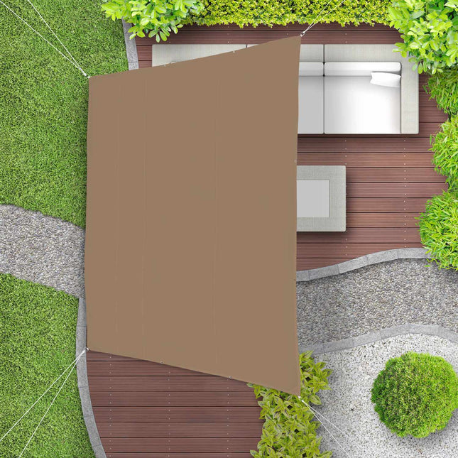 Sun sail trapezoidal coffee brown