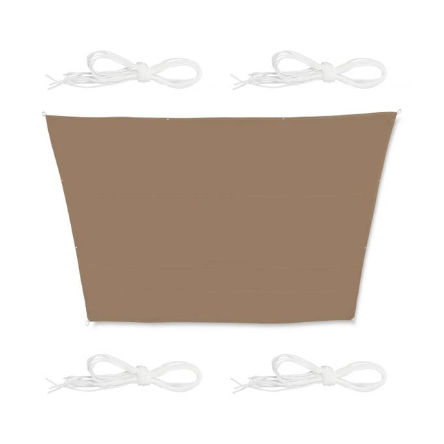 Sun sail trapezoidal coffee brown