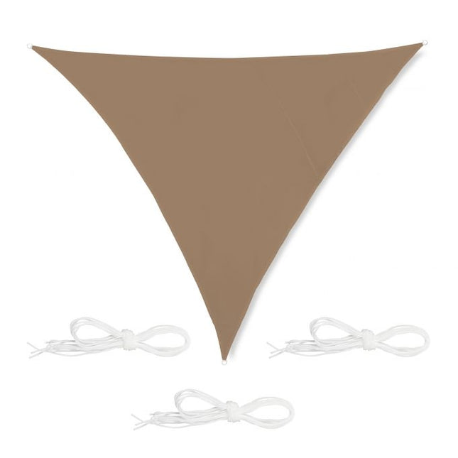 Sun sail triangular coffee brown