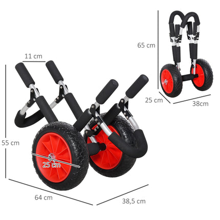 Přepravní vozík na surf, skládací, čalouněný, nosnost 45 kg