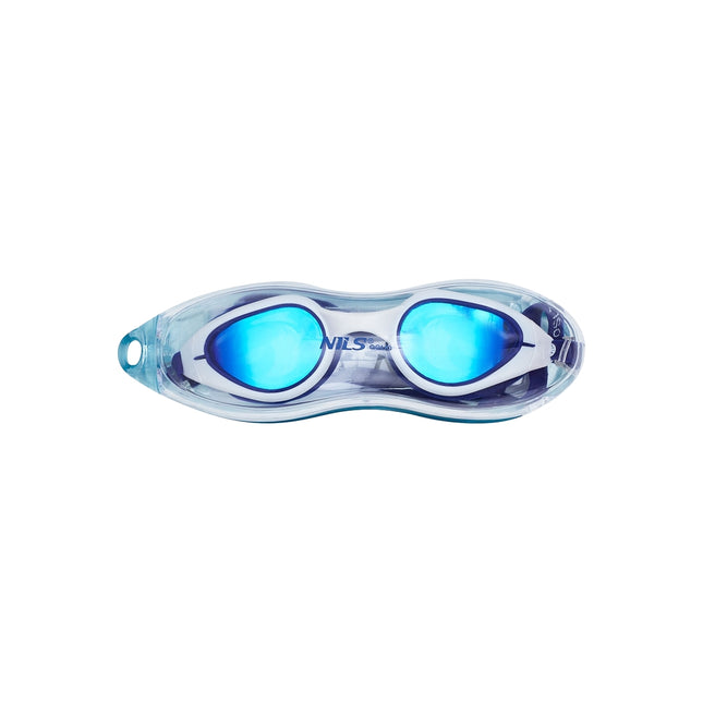 Swimming Goggles, Blue/White, Anti-Fog, UV Protection