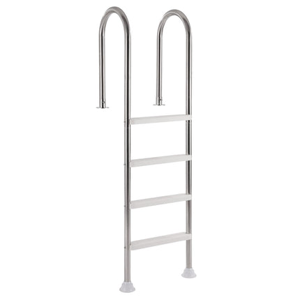 Swimming Pool Ladder, 4-Step Double Handrails, 304 Steel