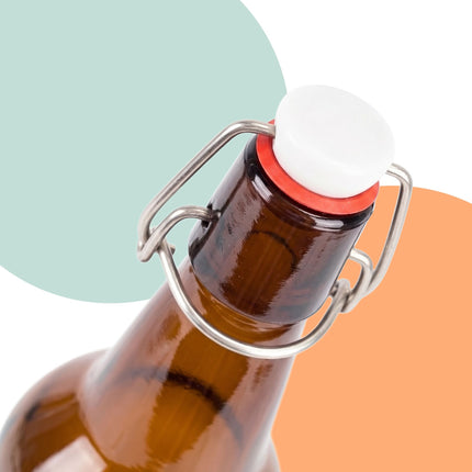 Swing-Top Glass Bottles Set Of 6 – Refillable, Airtight