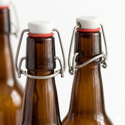Swing-Top Glass Bottles Set Of 6 – Refillable, Airtight