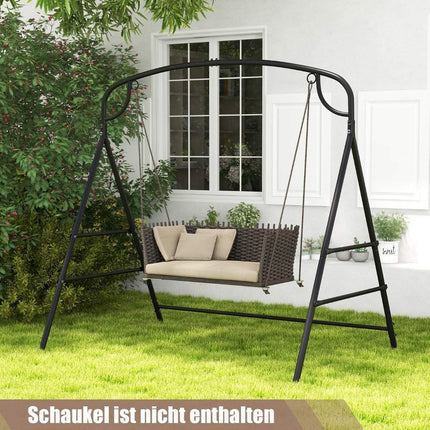 Swing frame for hanging bench frame for porch swing 180 x 133 x 182 cm black