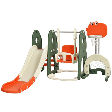 Rám houpačky skluzavka a houpačková sestava pro batolata 172 x 182 x 108-120 cm oranžová