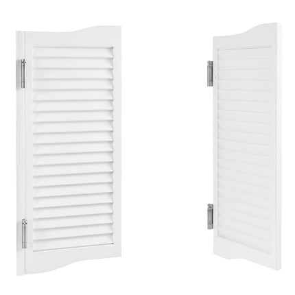 Swinging Cafe Doors, Double-Action Pine, 32x36 in, White