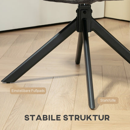 Otočné designové křeslo, moderní design, černé, nosnost 120 kg