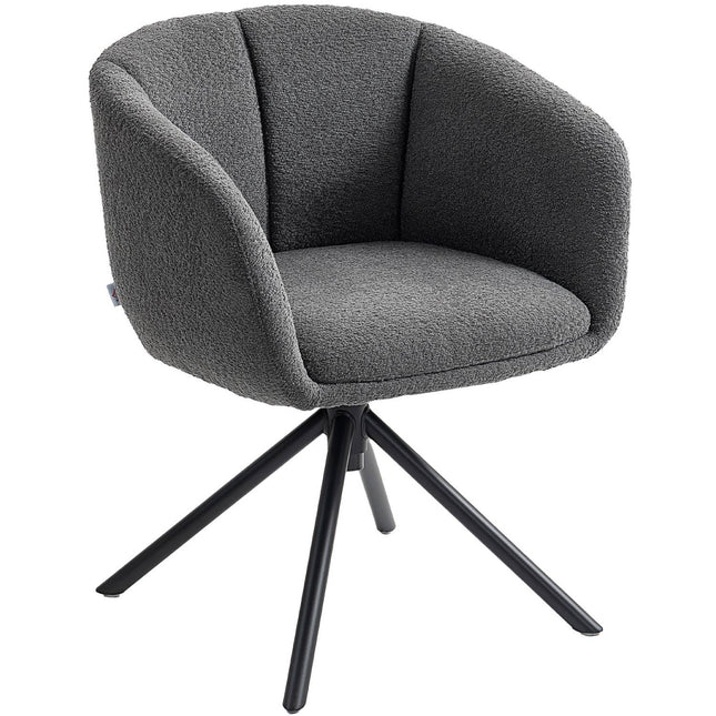 Draaibare fauteuil, comfortabele zitting, donkergrijs, draagvermogen 120 kg