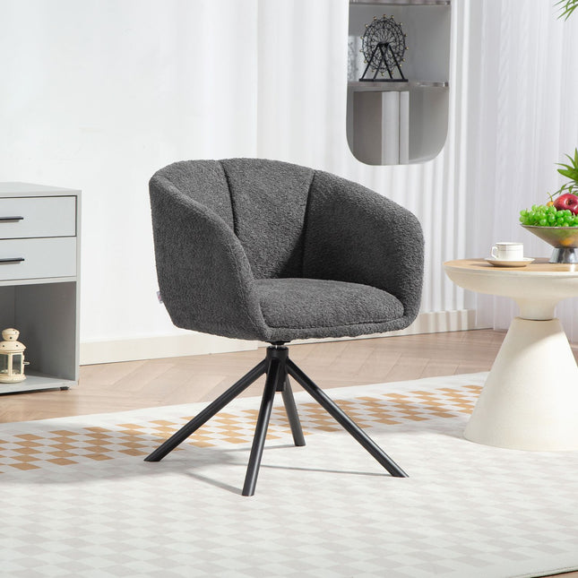 Draaibare fauteuil, comfortabele zitting, donkergrijs, draagvermogen 120 kg