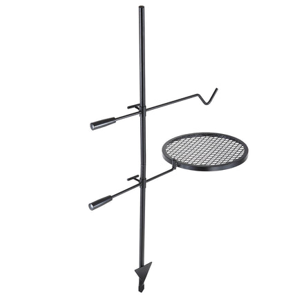 Swivel Campfire Grill, Adjustable Height, 14-Inch Steel Grate