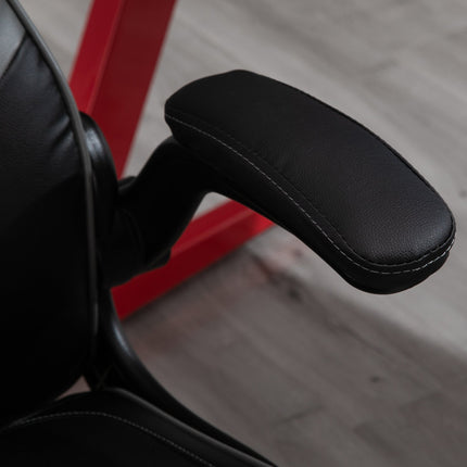 Ergonomická herní otočná židle, nastavitelná výška, černá/šedá