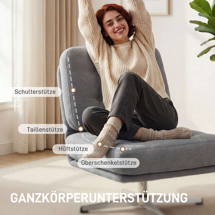 Otočné relaxační křeslo, žinylková látka, sedák 70 cm