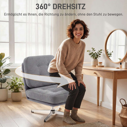 Otočné relaxační křeslo, žinylková látka, sedák 70 cm